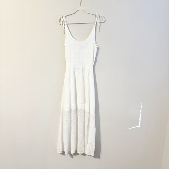 Alexis Kacen Sheer Knit White Midi Dress NWT Small - Picture 5 of 11